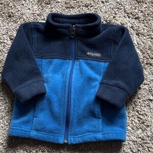 Columbia Two-Tone Blue Fleece Zip-Up Jacket